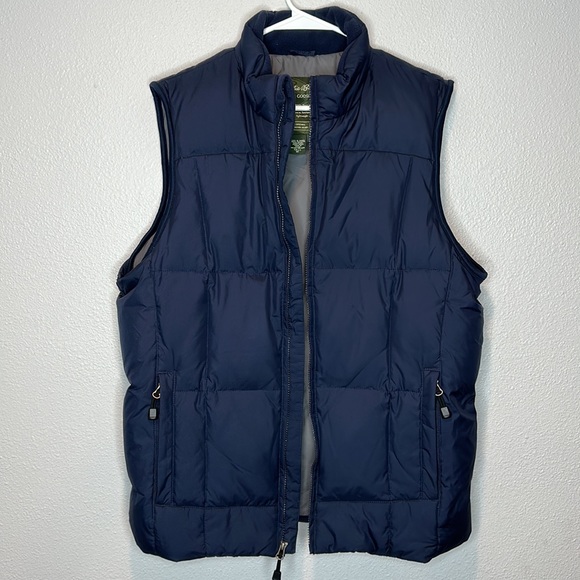 Eddie Bauer Premium Goose Down Vest Puffer Quilted Full Zip Pockets sz Tall M - Picture 2 of 5